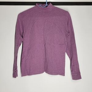 L.L. Bean Purple Turtleneck Long Sleeve Top